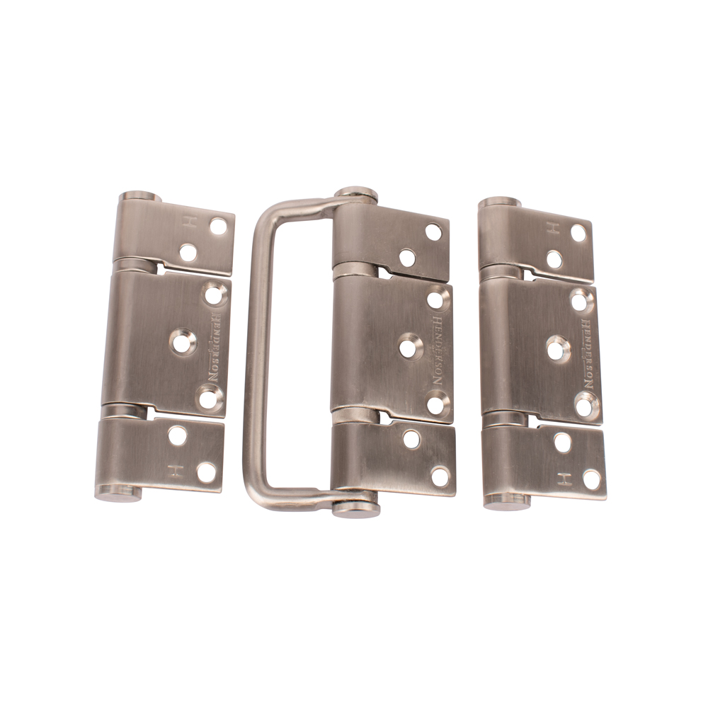 Henderson Securefold Pro Offset Hinge Handle Set - Brushed Satin